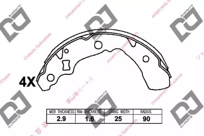 Комлект тормозных накладок DJ PARTS BS1079